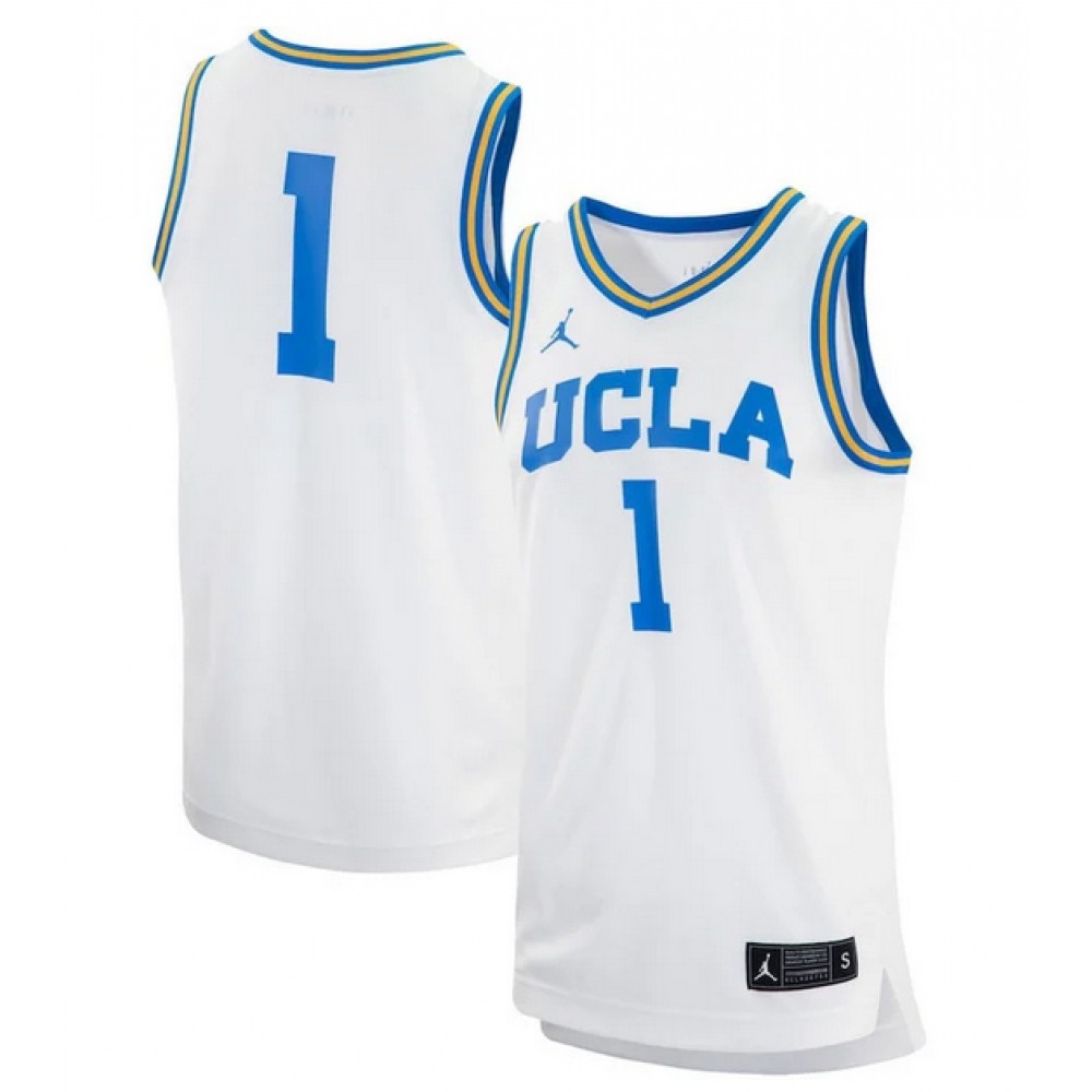 Men's UCLA Bruins Active Player Custom White Stitched Basketball Jersey