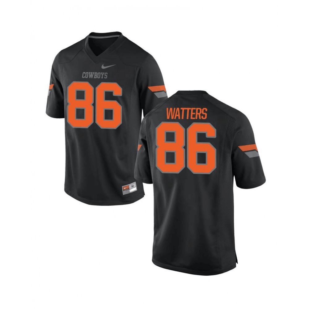 Men's Oklahoma State Cowboys Customized Black Stitched Jersey