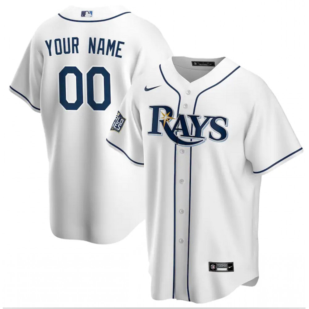 Men's Tampa Bay Rays Customized ACTIVE Player White 2020 World Series Bound Custom Stitched MLB Jersey
