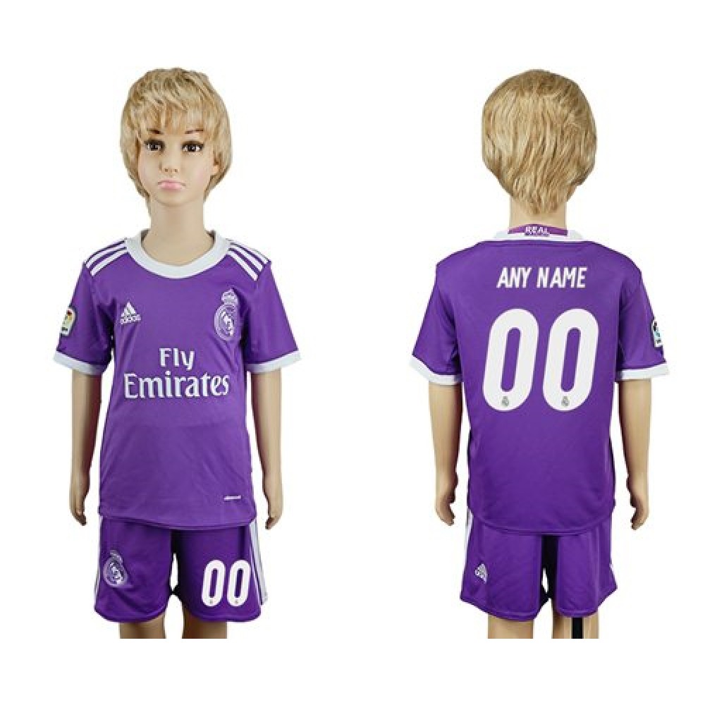 Real Madrid Personalized Away Kid Soccer Club Jersey
