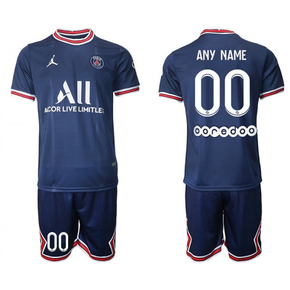 Men's Paris Saint-Germain Custom 2021/22 Blue Soccer Jersey
