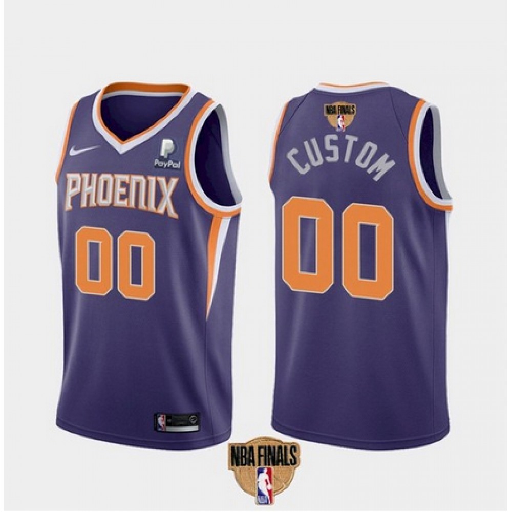 Men's Phoenix Suns Customized 2021 Purple NBA Finals Icon Edition Stitched Jersey