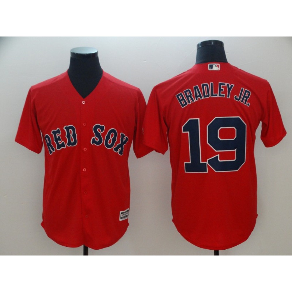 Men's Boston Red Sox #19 Jackie Bradley Jr. Majestic Scarlet Cool Base Player Stitched MLB Jersey