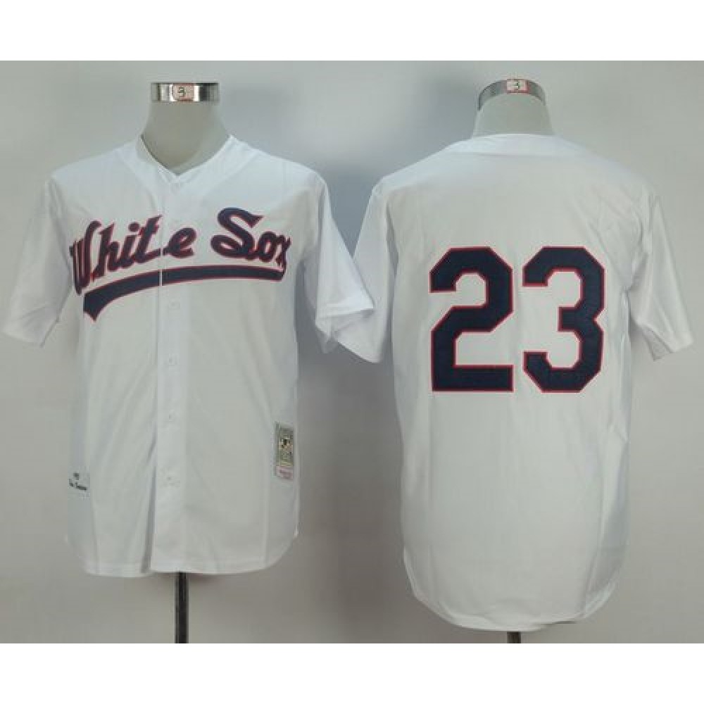 Mitchell and Ness 1990 White Sox #23 Robin Ventura White Throwback Stitched MLB Jersey