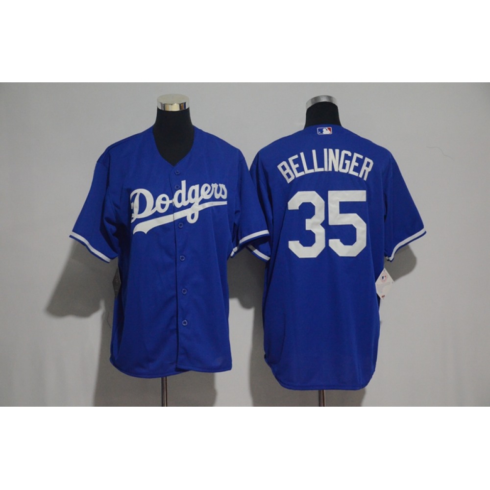 Men's Los Angeles Dodgers #35 Cody Bellinger Majestic Royal Cool Base Stitched MLB Jersey