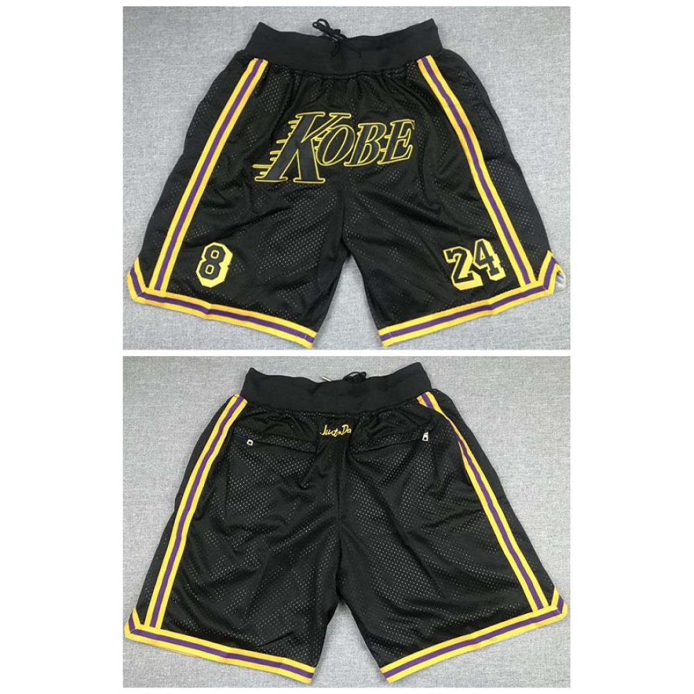 Men's Los Angeles Lakers Black 'Kobe' Shorts (Run Small)