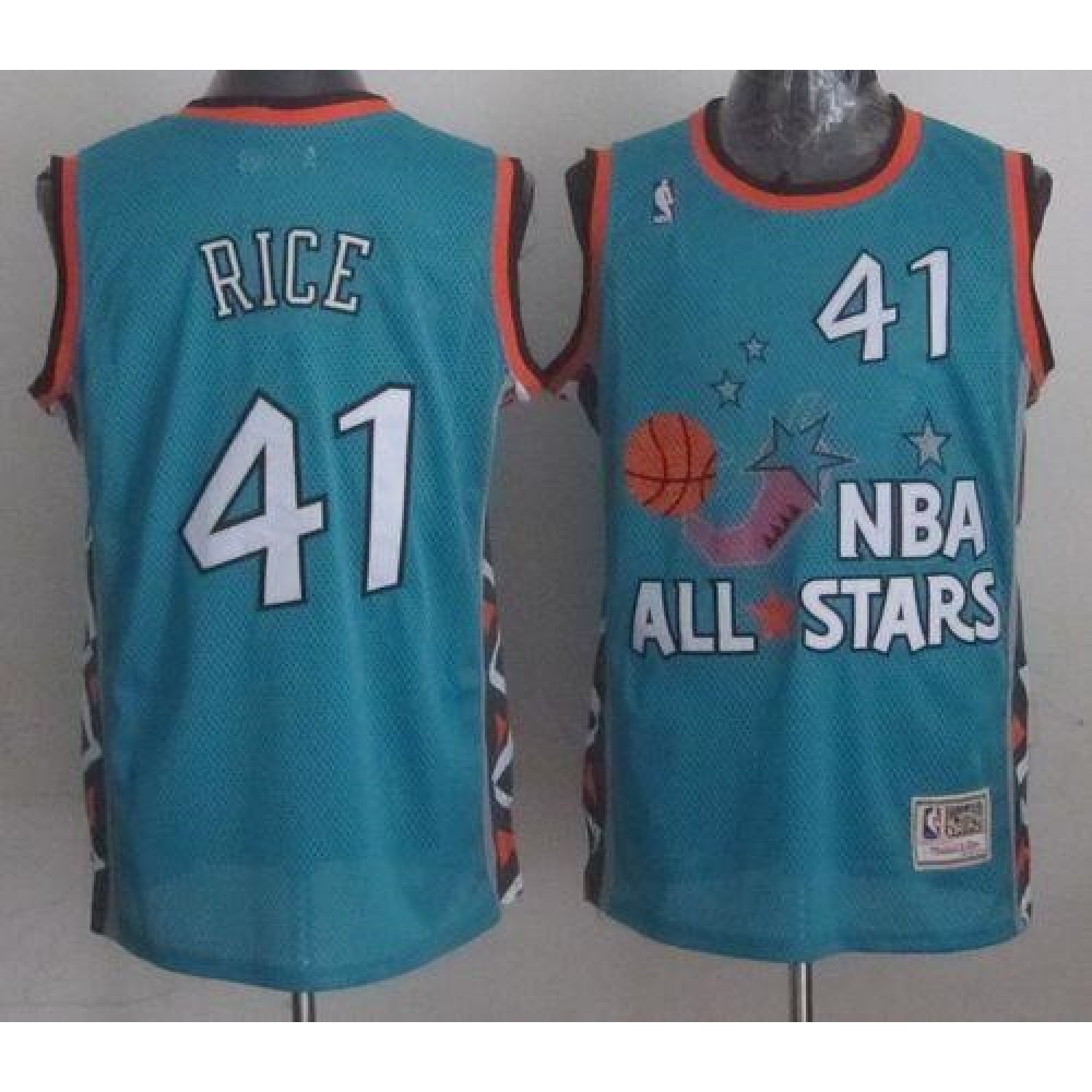 Mitchell And Ness Pelicans #41 Glen Rice Light Blue 1996 All Star Charlotte Hornets Stitched NBA Jersey