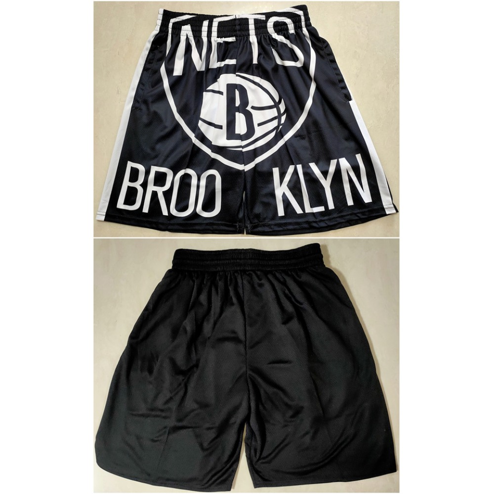 Men's Brooklyn Nets Black Mitchell&Ness Shorts (Run Small)