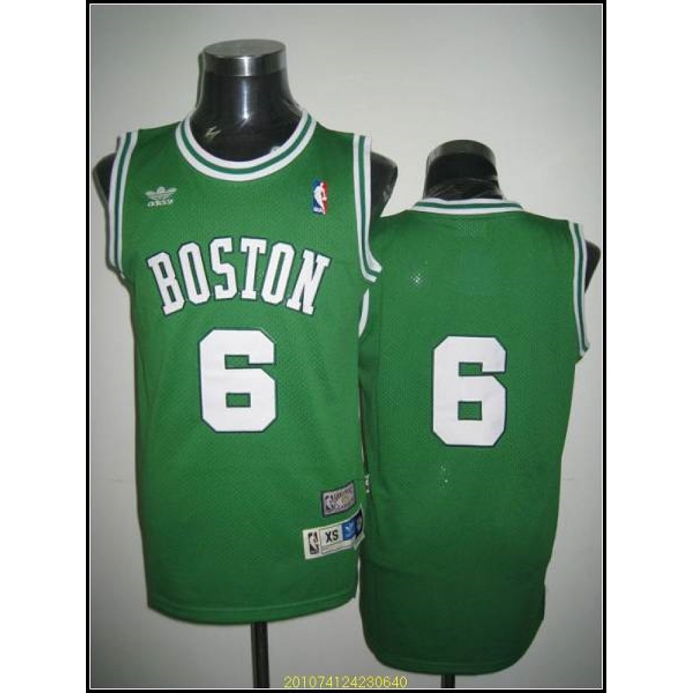 Celtics #6 Bill Russell Stitched Green Adidas Throwback NBA Jersey