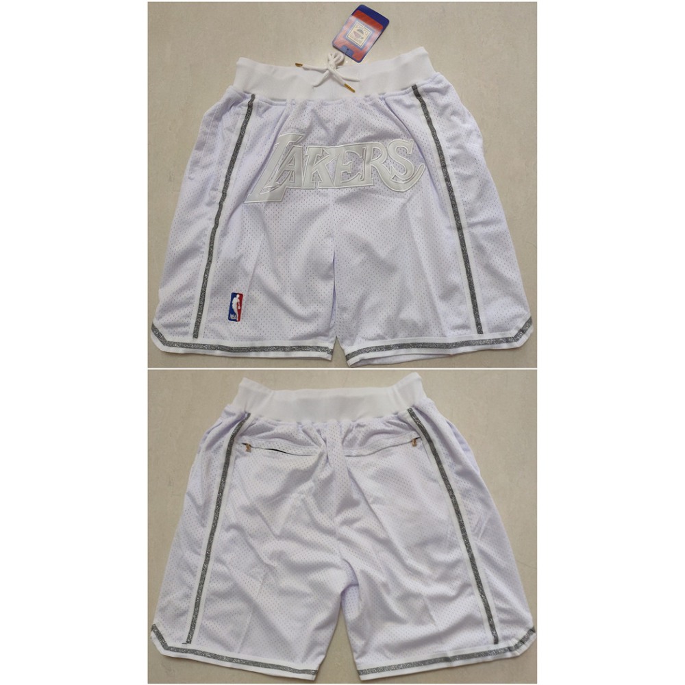 Men's Los Angeles Lakers White 'MVP' Shorts (Run Small)