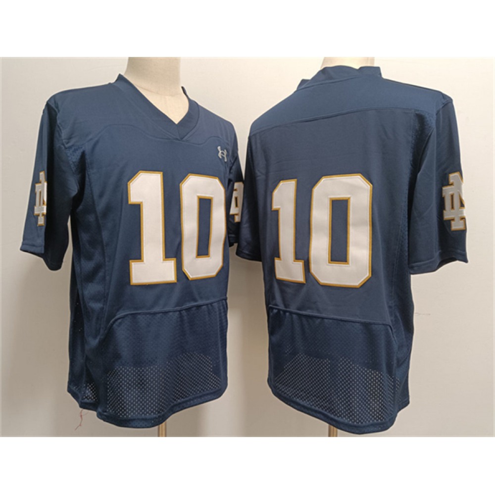 Men's Notre Dame Fighting Irish #10 Sam Hartman Navy Stitched Jersey