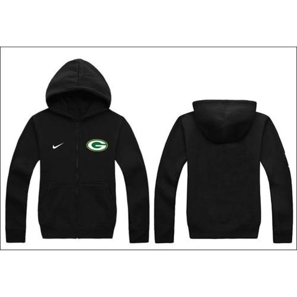 Nike Green Bay Packers Authentic Logo Hoodie Black