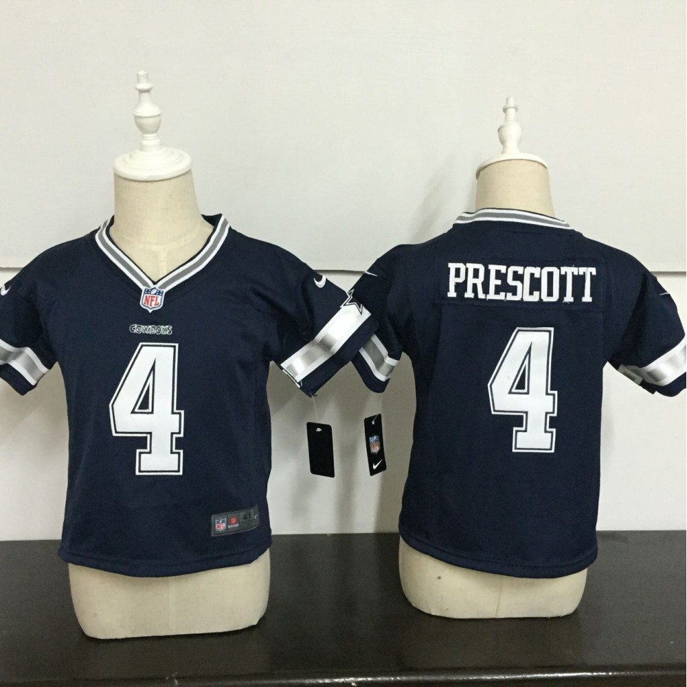 Toddler Nike Dallas Cowboys #4 Dak Prescott Navy Blue Team Color Stitched NFL Jersey