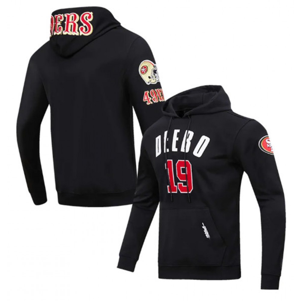Men's San Francisco 49ers #19 Deebo Samuel Black Pullover Hoodie