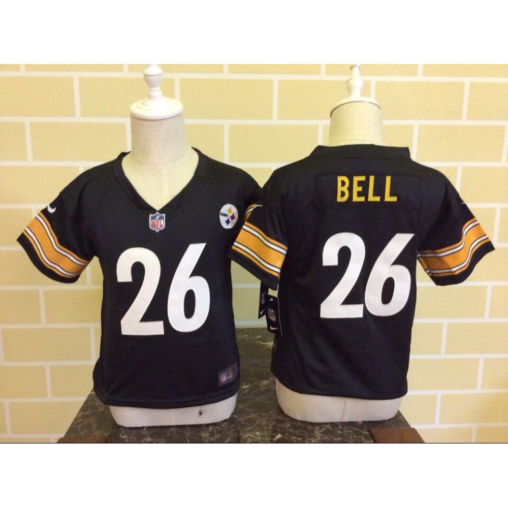 Toddler Nike Pittsburgh Steelers #26 Le'Veon Bell Black Stitched NFL Jersey
