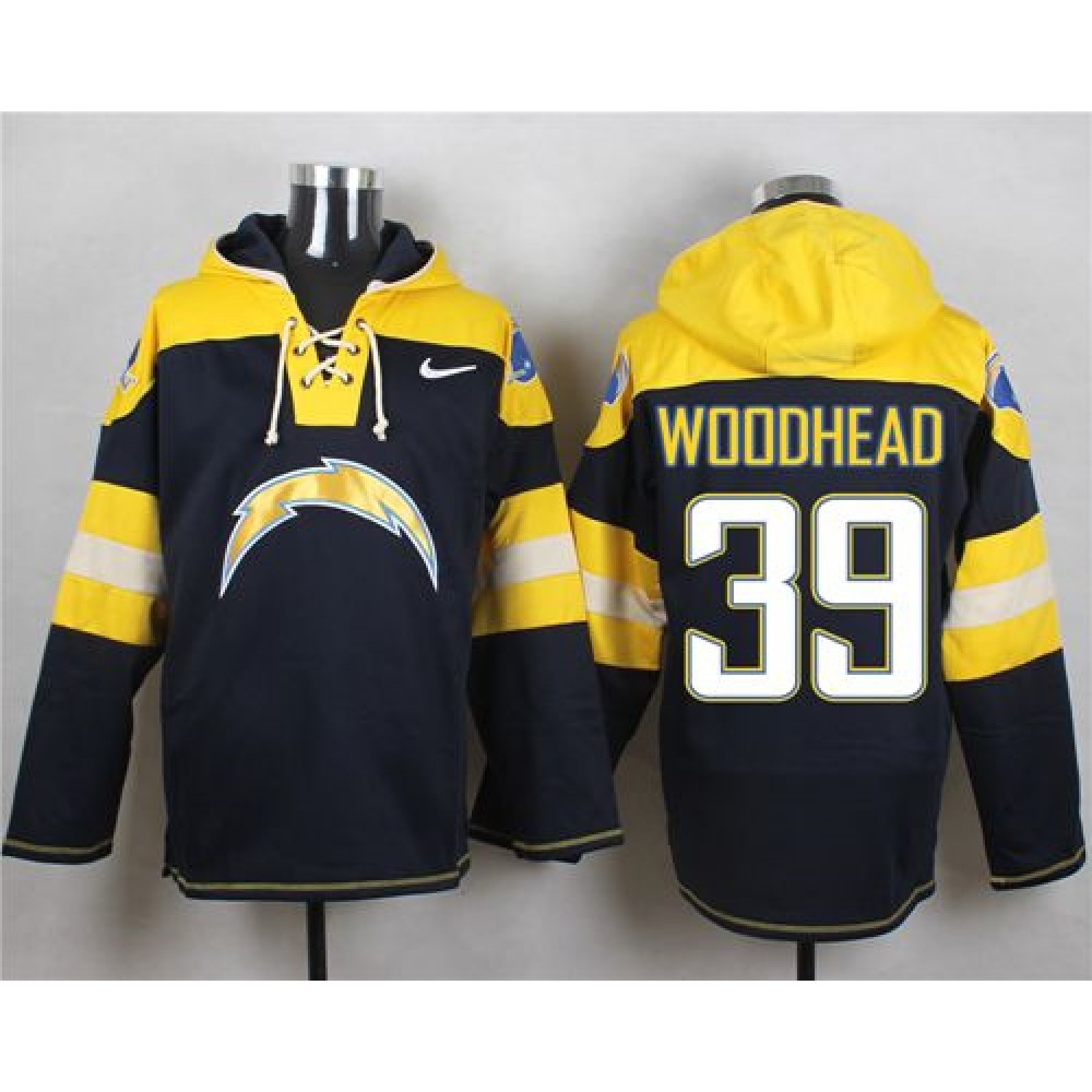 Nike Chargers #39 Danny Woodhead Navy Blue Player Pullover NFL Hoodie