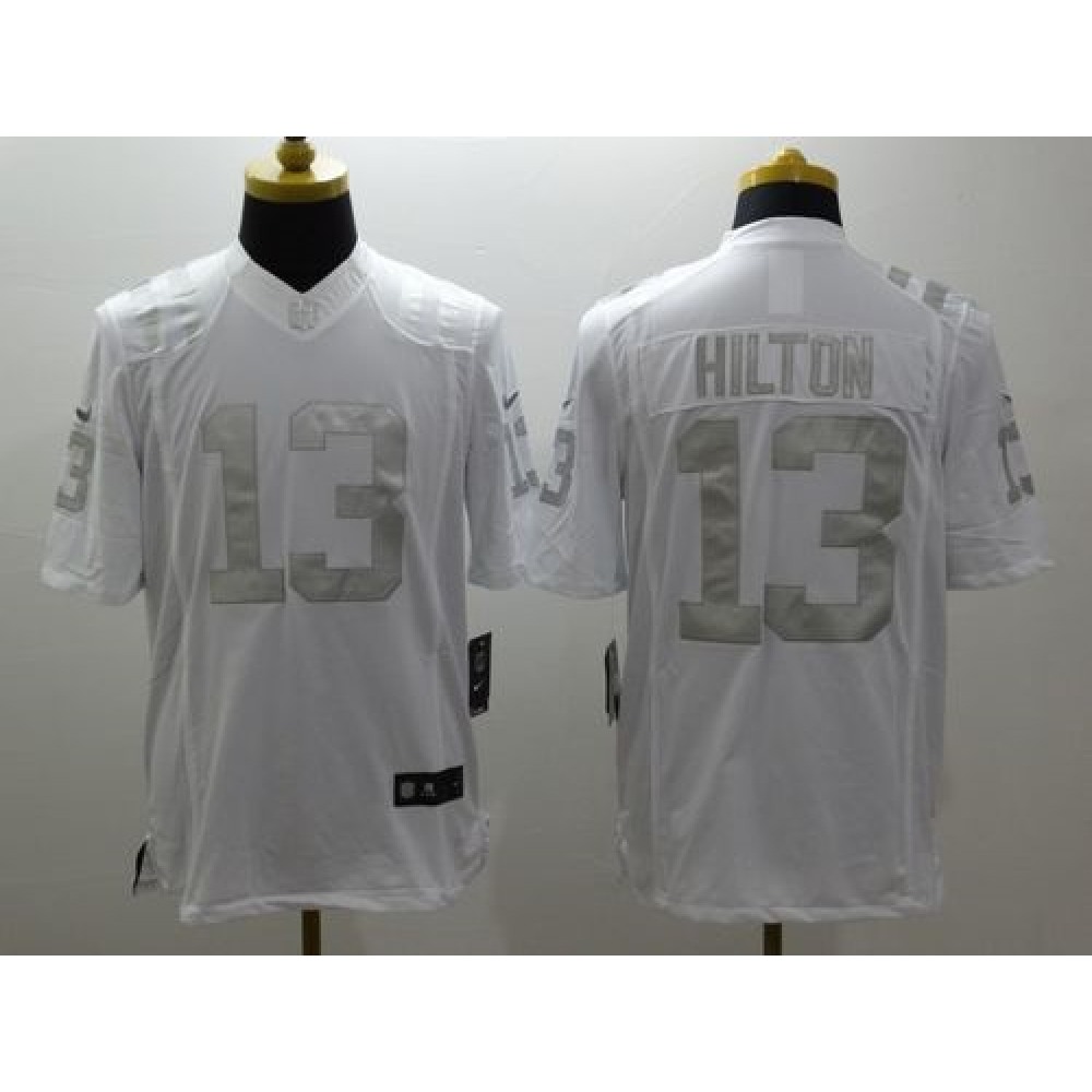 Nike Colts #13 T.Y. Hilton White Men's Stitched NFL Limited Platinum Jersey