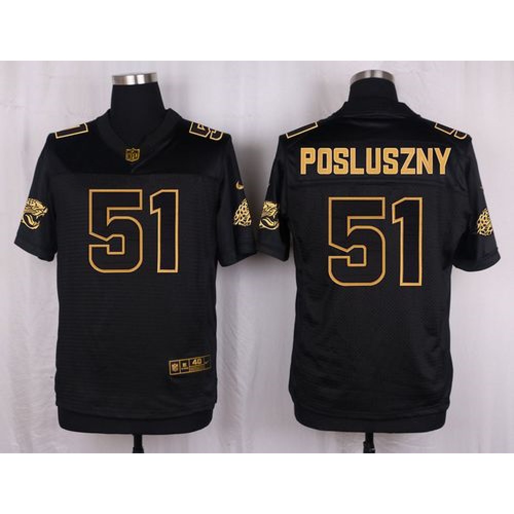 Nike Jaguars #51 Paul Posluszny Black Men's Stitched NFL Elite Pro Line Gold Collection Jersey