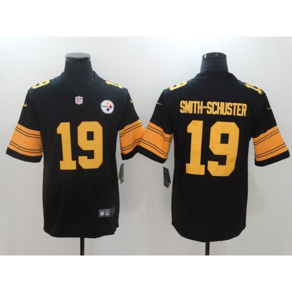 Men's Nike Pittsburgh Steelers #19 JuJu Smith-Schuster Black Limited Rush Stitched NFL Jersey