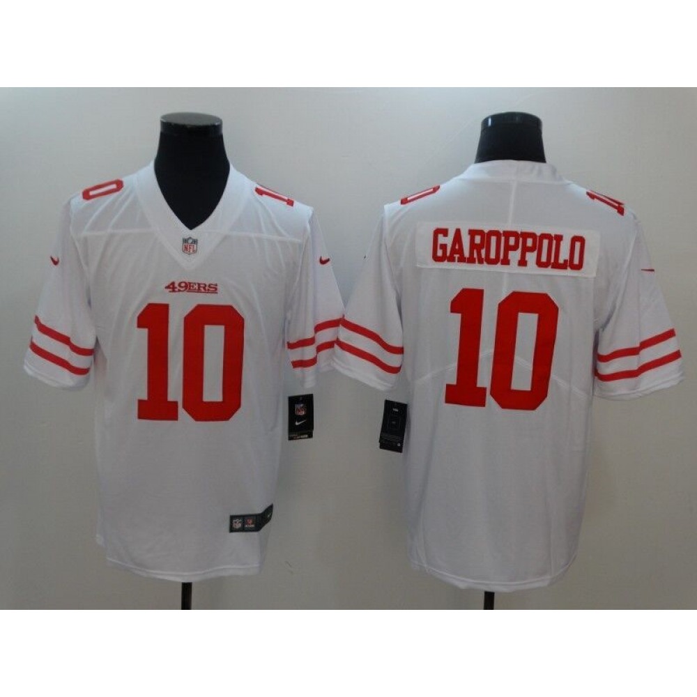 Men's Nike San Francisco 49ers #10 Jimmy Garoppolo White Vapor Untouchable Limited Stitched NFL Jersey