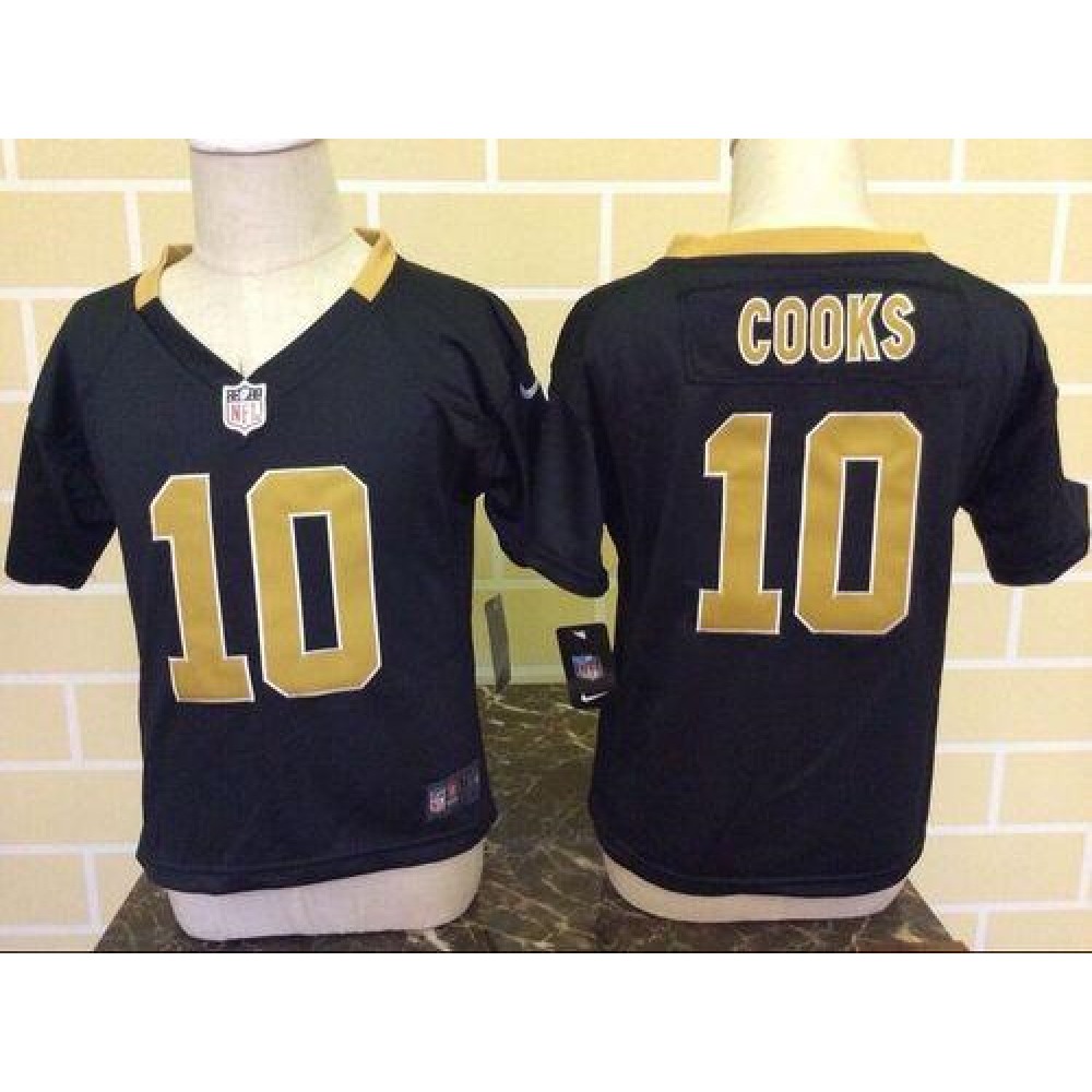 Toddler Nike Saints #10 Brandin Cooks Black Team Color Stitched NFL Elite Jersey