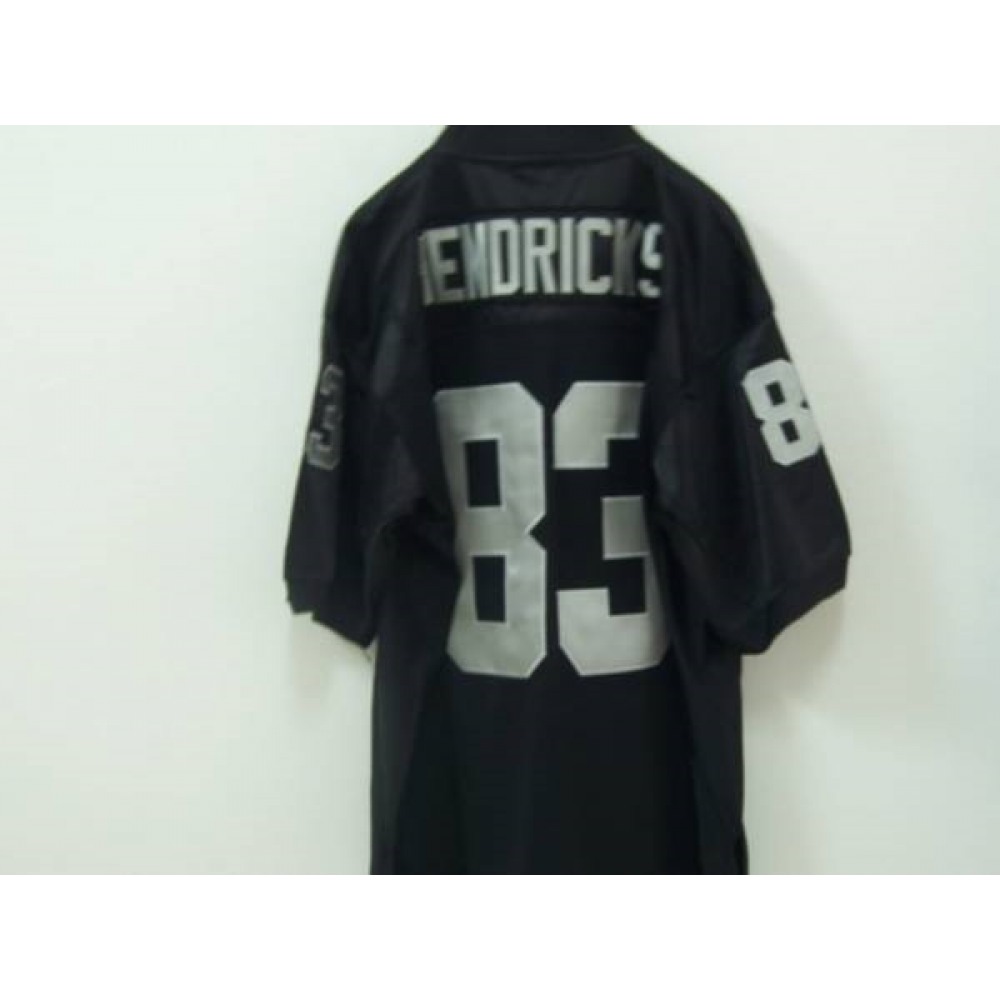 Mitchell and Ness Raiders #83 Ted Hendricks Stitched Black NFL Jersey