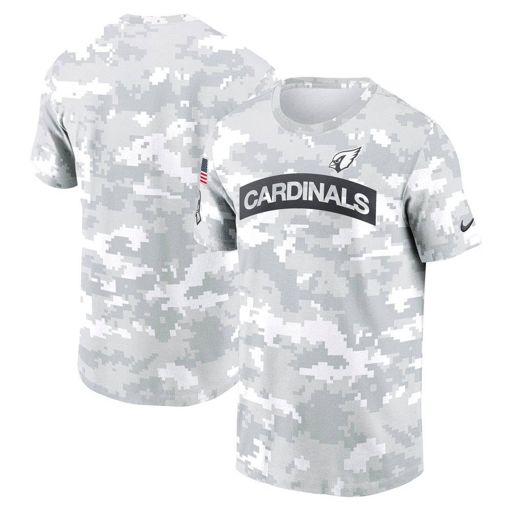 Men's Arizona Cardinals Nike Arctic Camo 2024 Salute To Service Performance T-Shirt