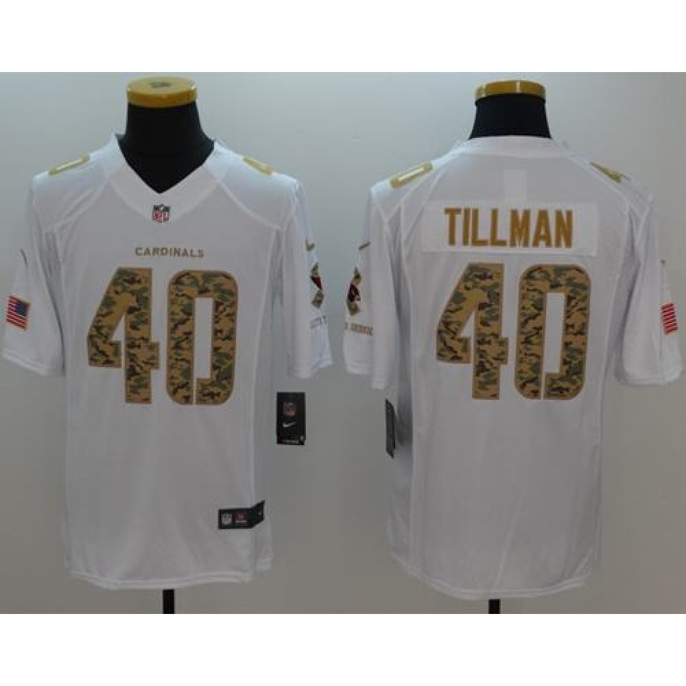 Nike Cardinals #40 Pat Tillman White Men's Stitched NFL Limited Salute to Service Jersey