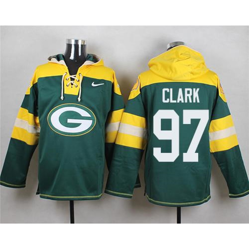Nike Packers #97 Kenny Clark Green Player Pullover NFL Hoodie
