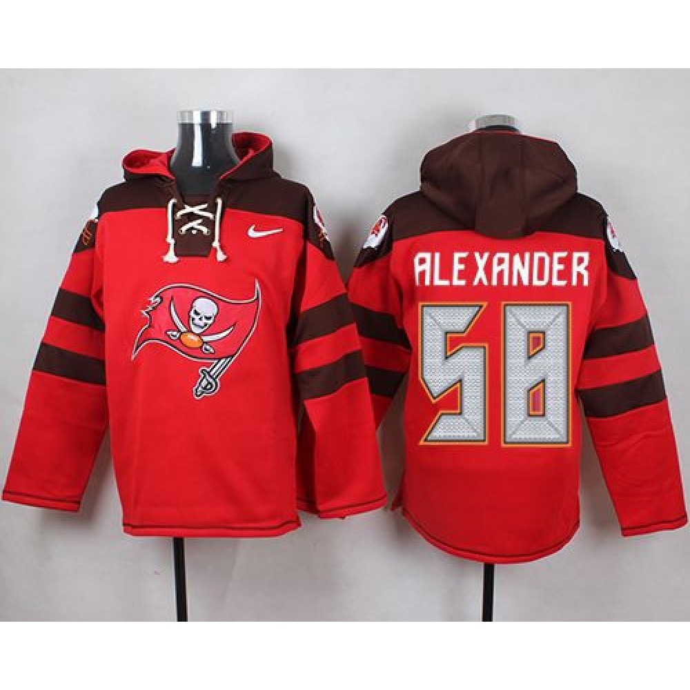 Nike Buccaneers #58 Kwon Alexander Red Player Pullover NFL Hoodie