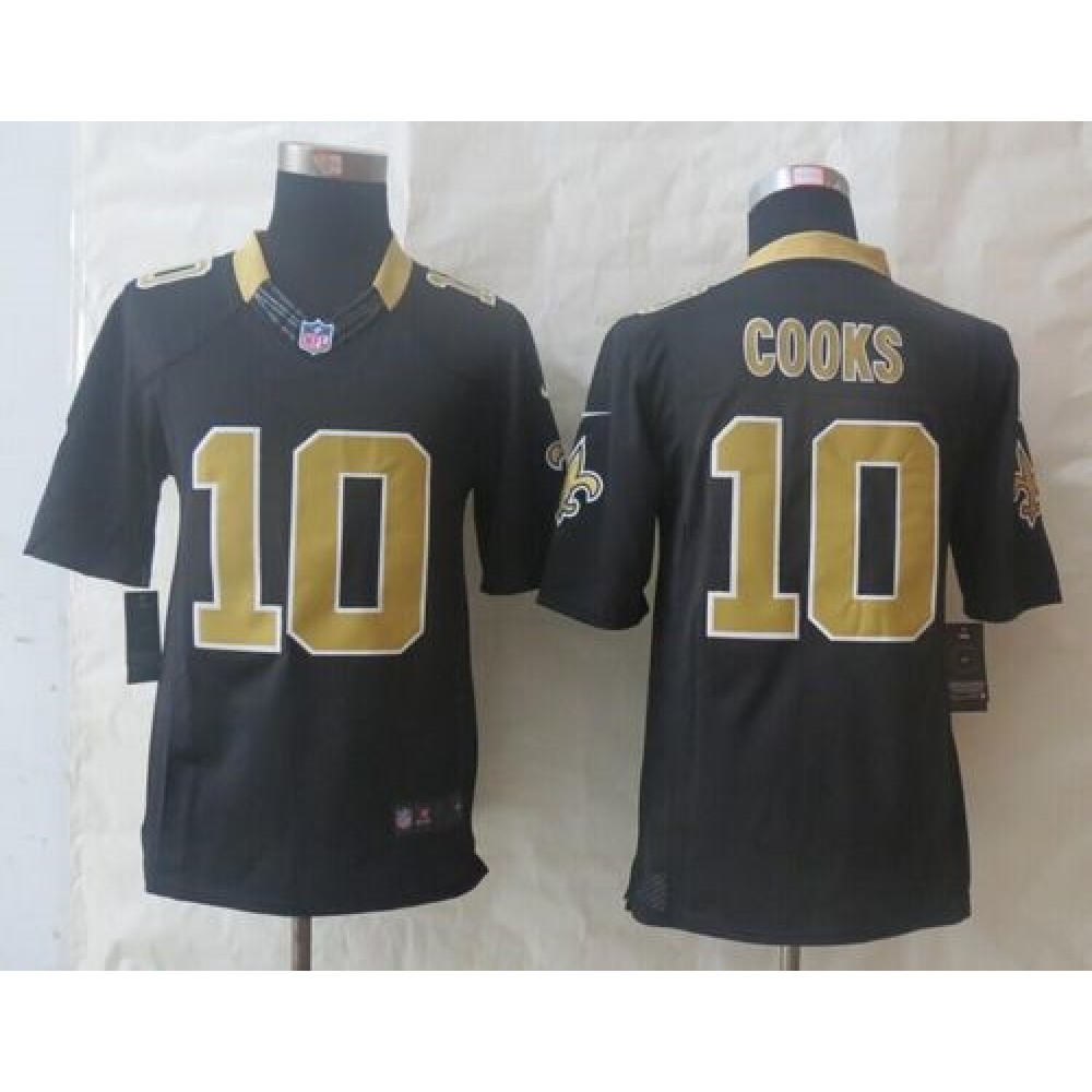 Nike Saints #10 Brandin Cooks Black Team Color Men's Stitched NFL Limited Jersey