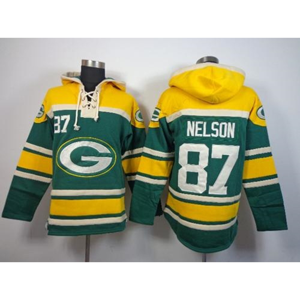 Nike Packers #87 Jordy Nelson Green Sawyer Hoodie Sweatshirt NFL Hoodie