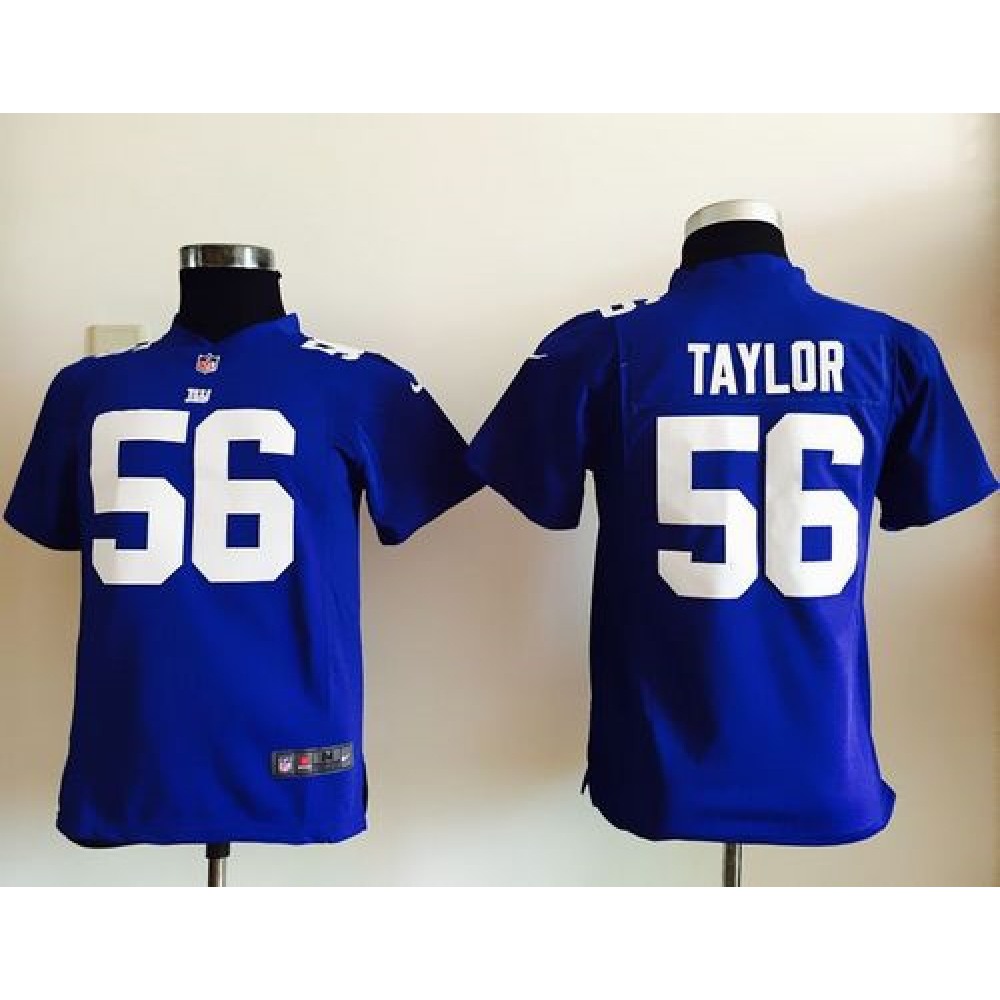 Nike Giants #56 Lawrence Taylor Royal Blue Team Color Youth Stitched NFL Elite Jersey