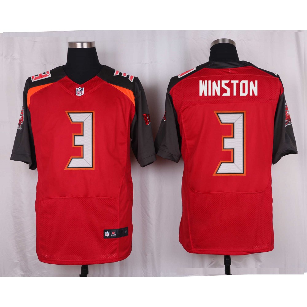 Nike Buccaneers #3 Jameis Winston Red Team Color Men's Stitched NFL New Elite Jersey