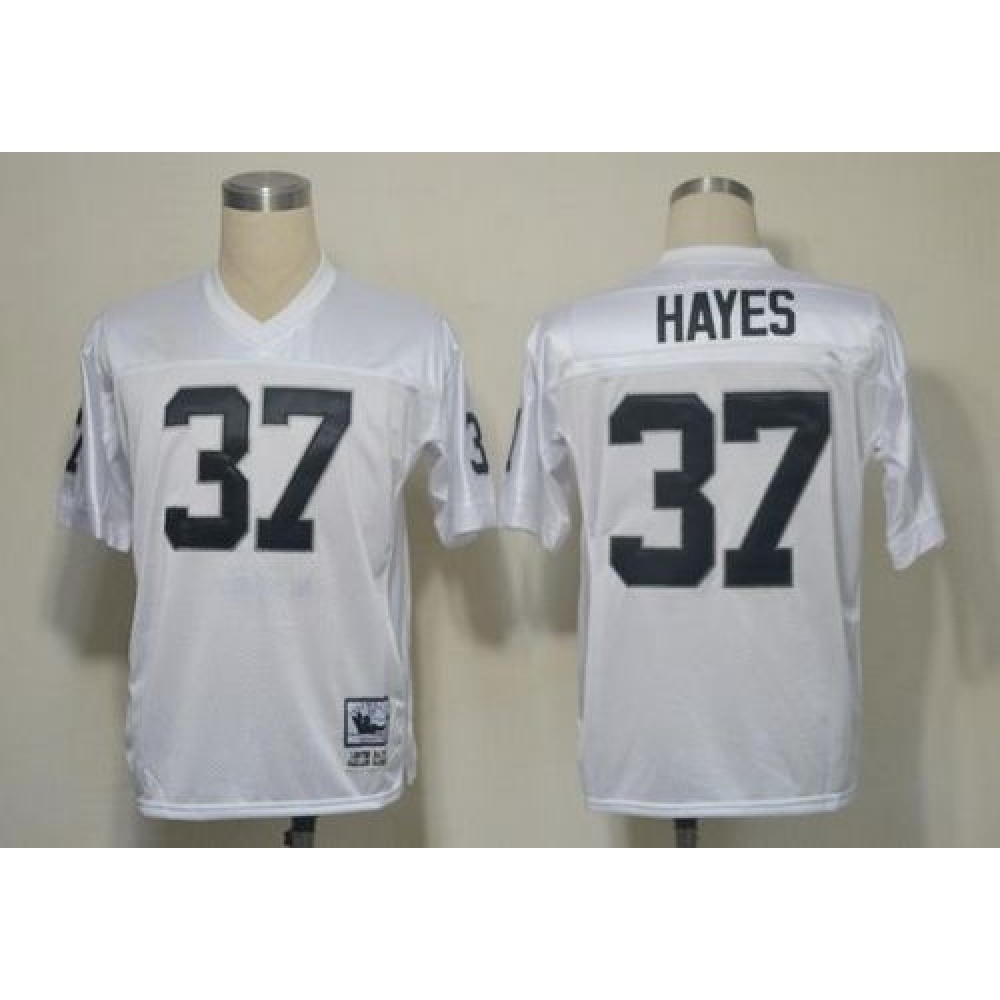 Mitchell And Ness Raiders #37 Lester Hayes White Stitched Throwback NFL Jersey