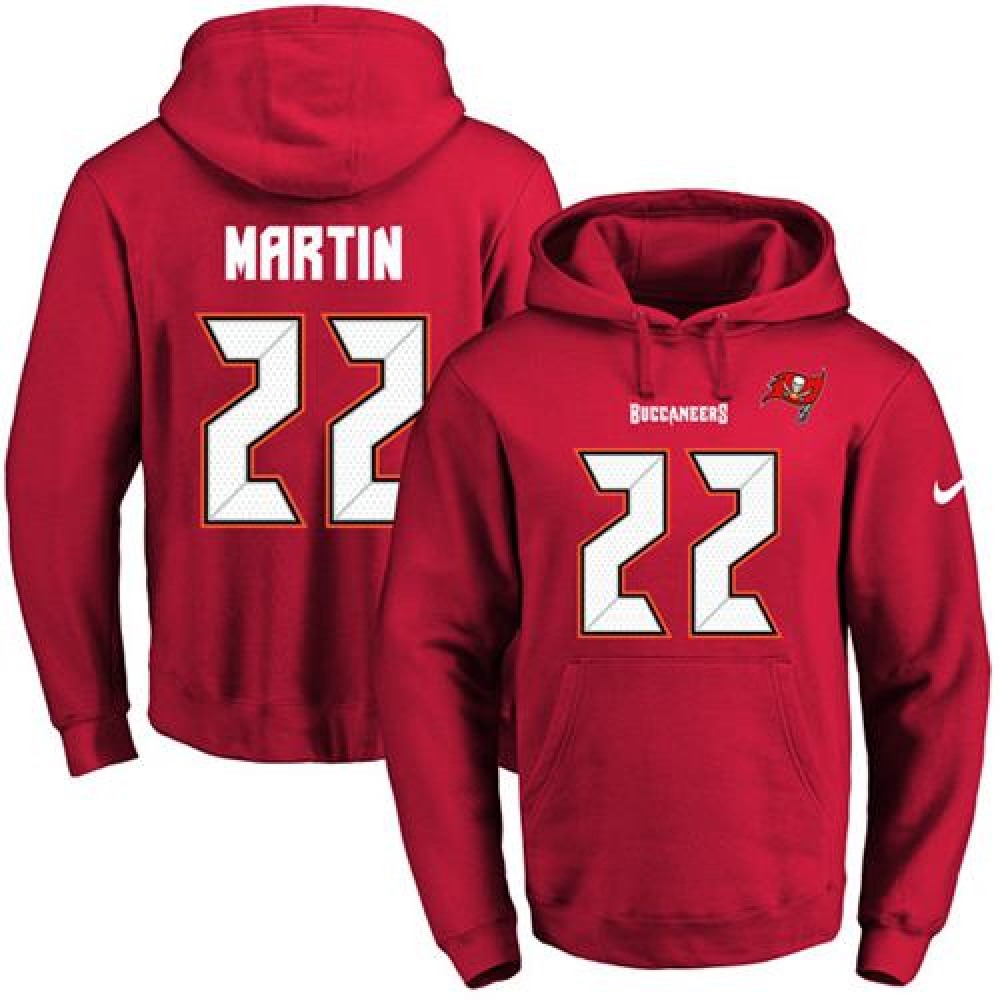 Nike Buccaneers #22 Doug Martin Red Name & Number Pullover NFL Hoodie