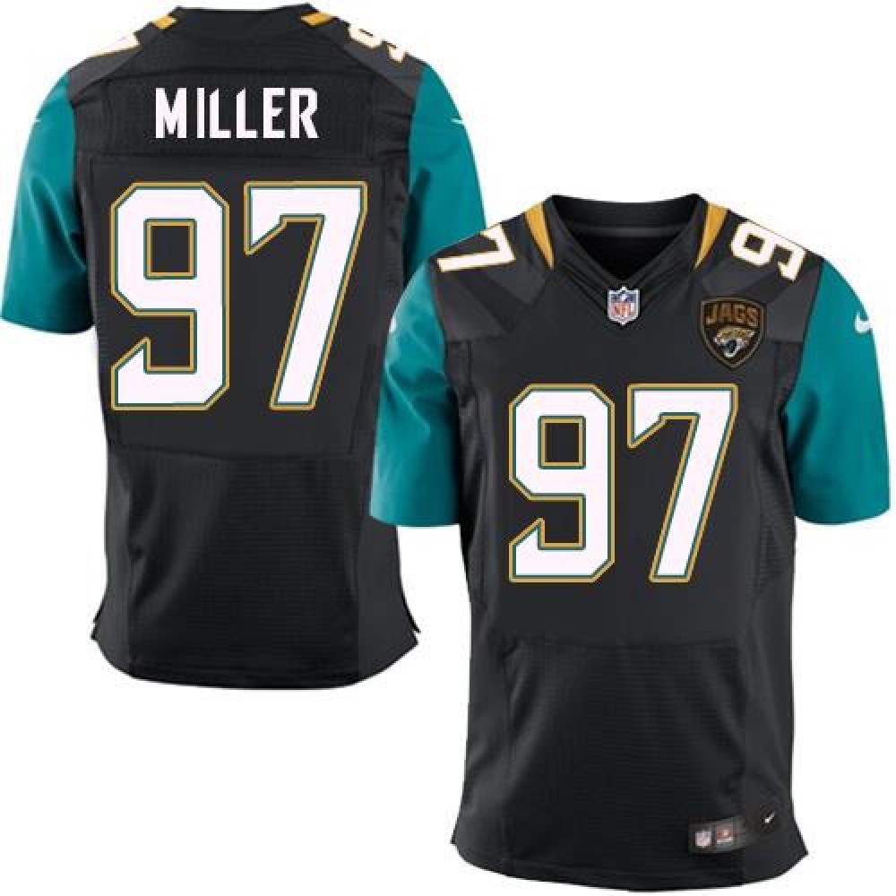 Nike Jaguars #97 Roy Miller Black Alternate Men's Stitched NFL Elite Jersey
