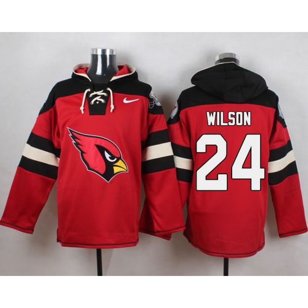 Nike Cardinals #24 Adrian Wilson Red Player Pullover NFL Hoodie
