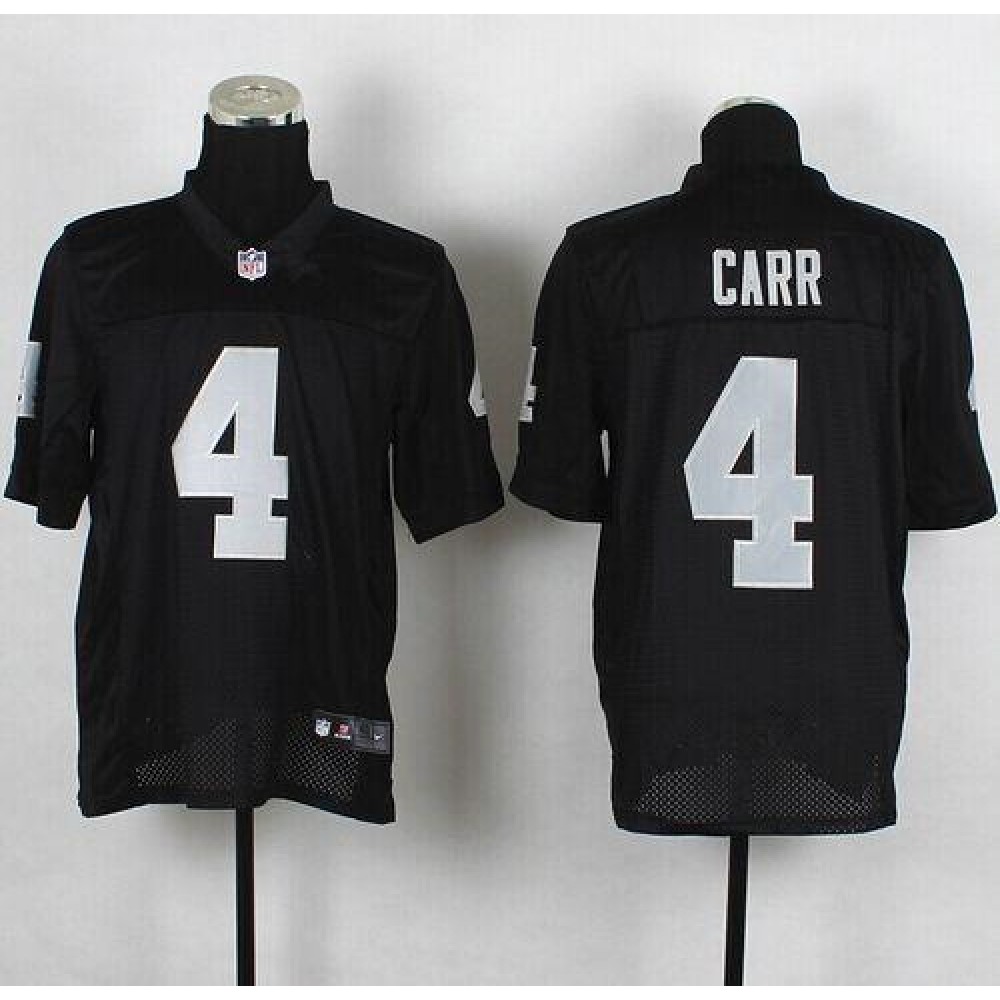 Nike Raiders #4 Derek Carr Black Team Color Men's Stitched NFL Elite Jersey