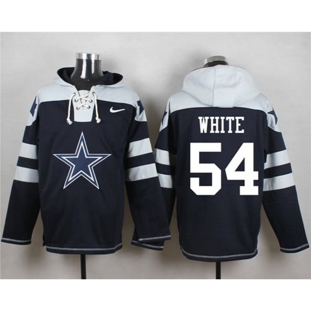Nike Cowboys #54 Randy White Navy Blue Player Pullover NFL Hoodie