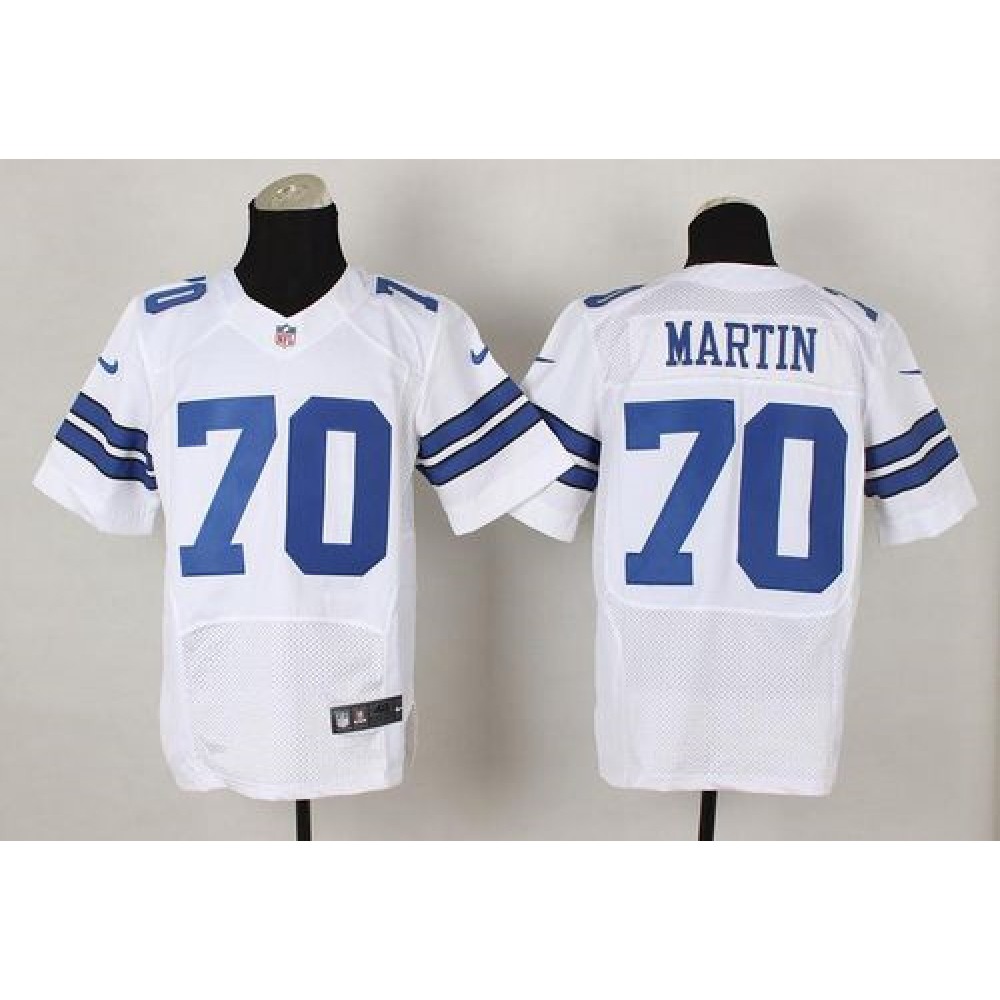 Nike Cowboys #70 Zack Martin White Men's Stitched NFL Elite Jersey