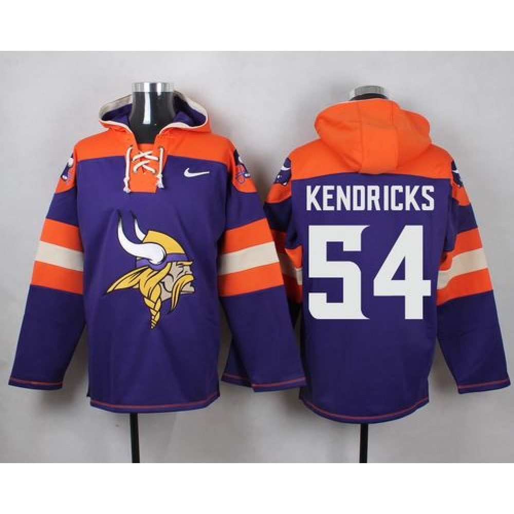 Nike Vikings #54 Eric Kendricks Purple Player Pullover NFL Hoodie
