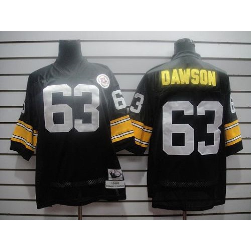 Mitchell And Ness Steelers #63 Dawson Black Stitched Throwback NFL Jersey