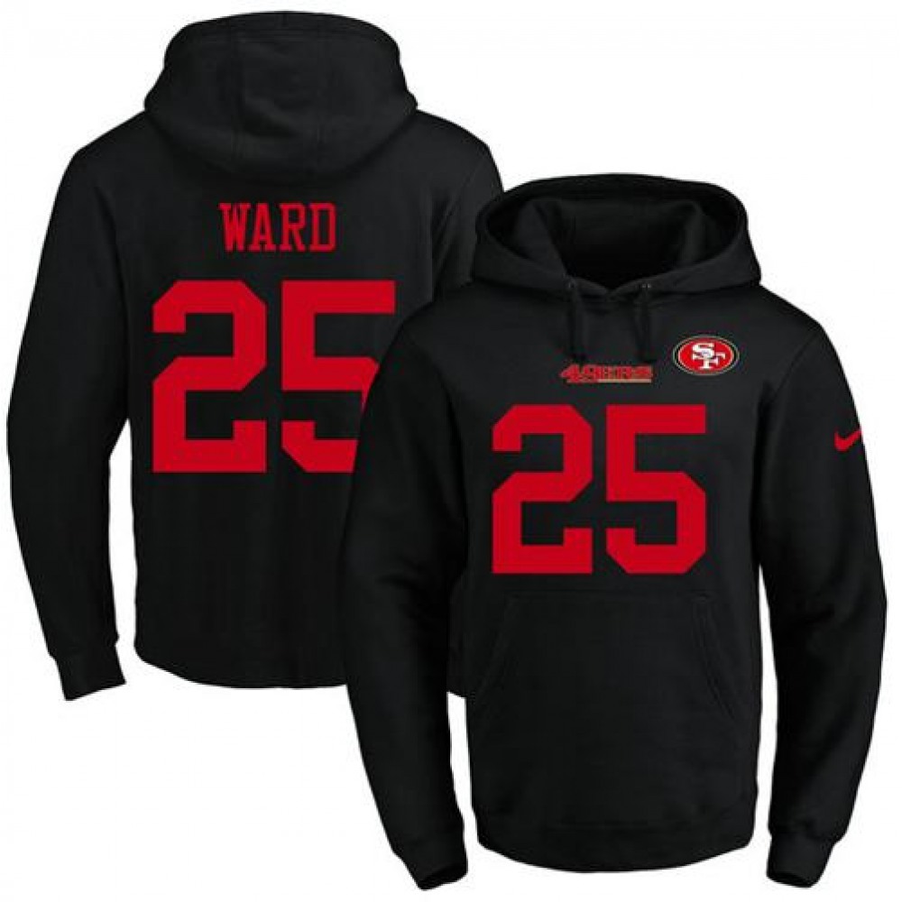 Nike 49ers #25 Jimmie Ward Black Name & Number Pullover NFL Hoodie