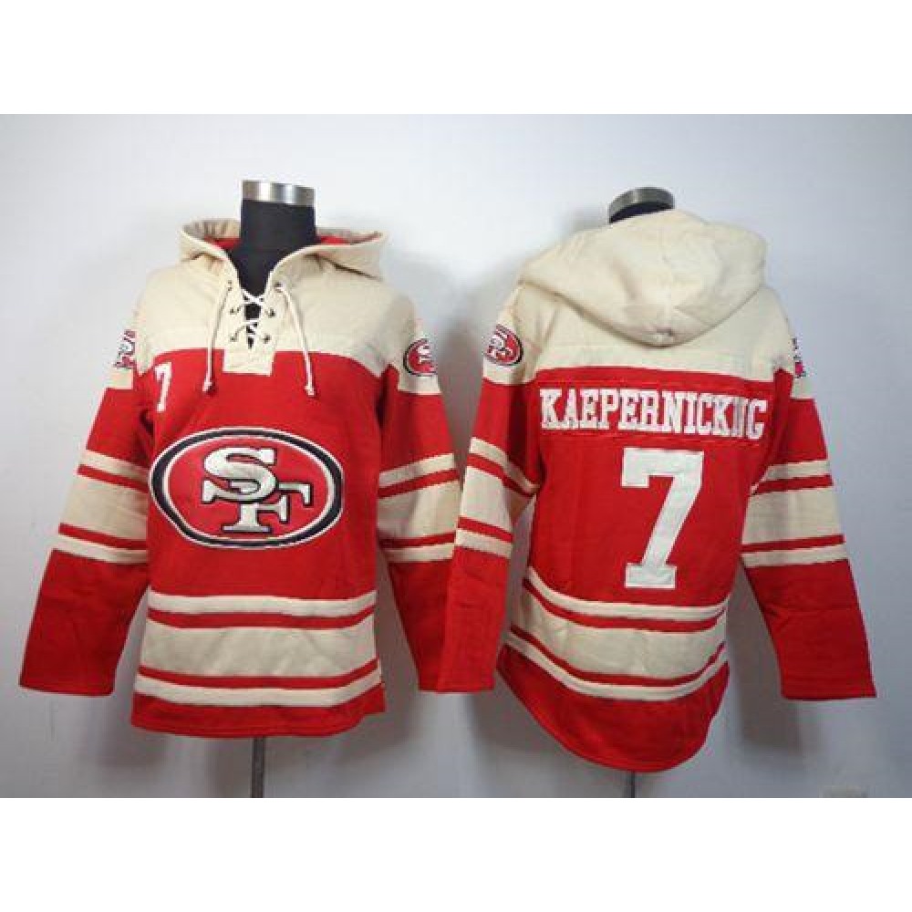 Nike 49ers #7 Colin Kaepernick Red Sawyer Hoodie Sweatshirt NFL Hoodie