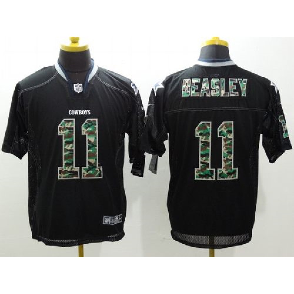 Nike Cowboys #11 Cole Beasley Black Men's Stitched NFL Elite Camo Fashion Jersey