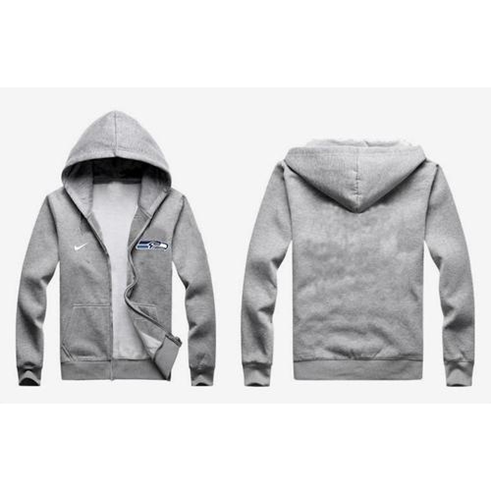 Nike Seattle Seahawks Authentic Logo Hoodie Grey