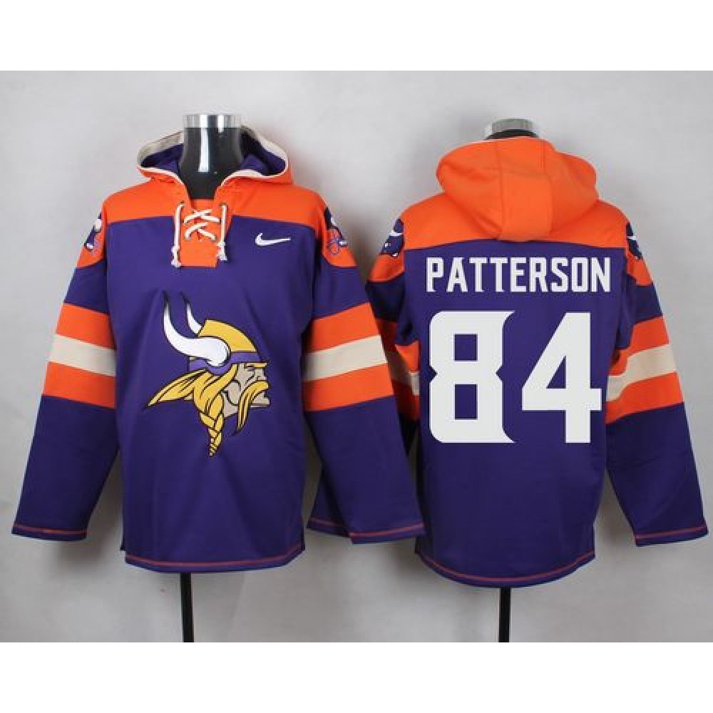 Nike Vikings #84 Cordarrelle Patterson Purple Player Pullover NFL Hoodie