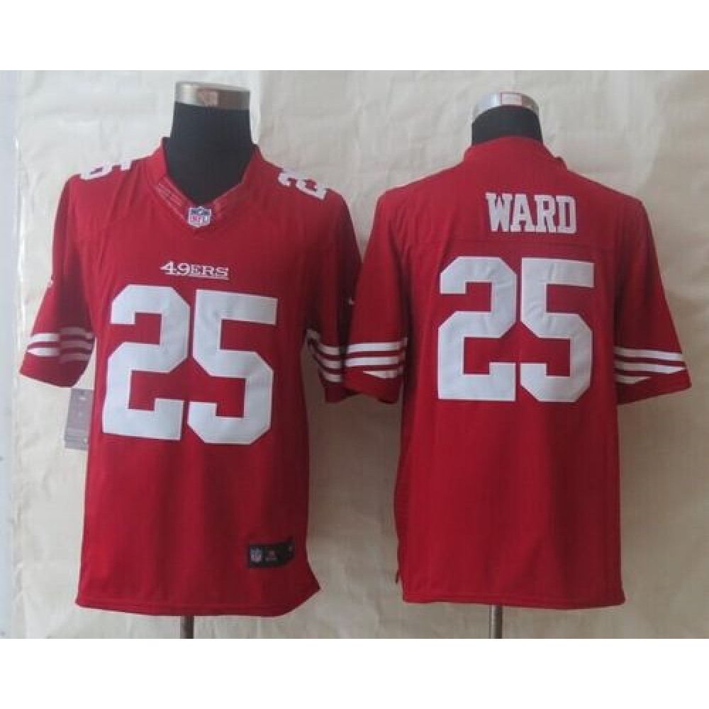 Nike 49ers #25 Jimmie Ward Red Team Color Men's Stitched NFL Limited Jersey