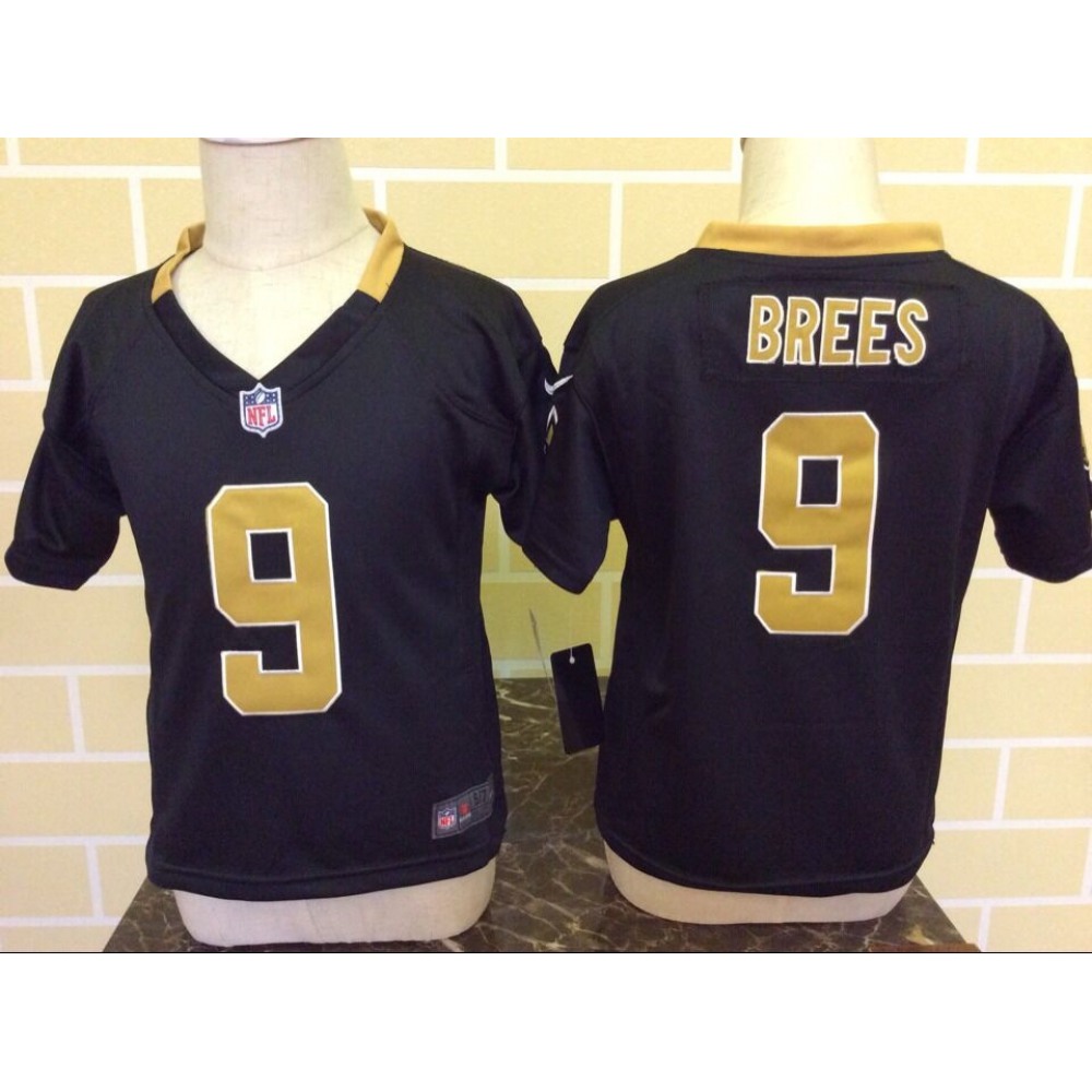 Toddler Nike New Orleans Saints #9 Drew Brees Black Stitched NFL Jersey